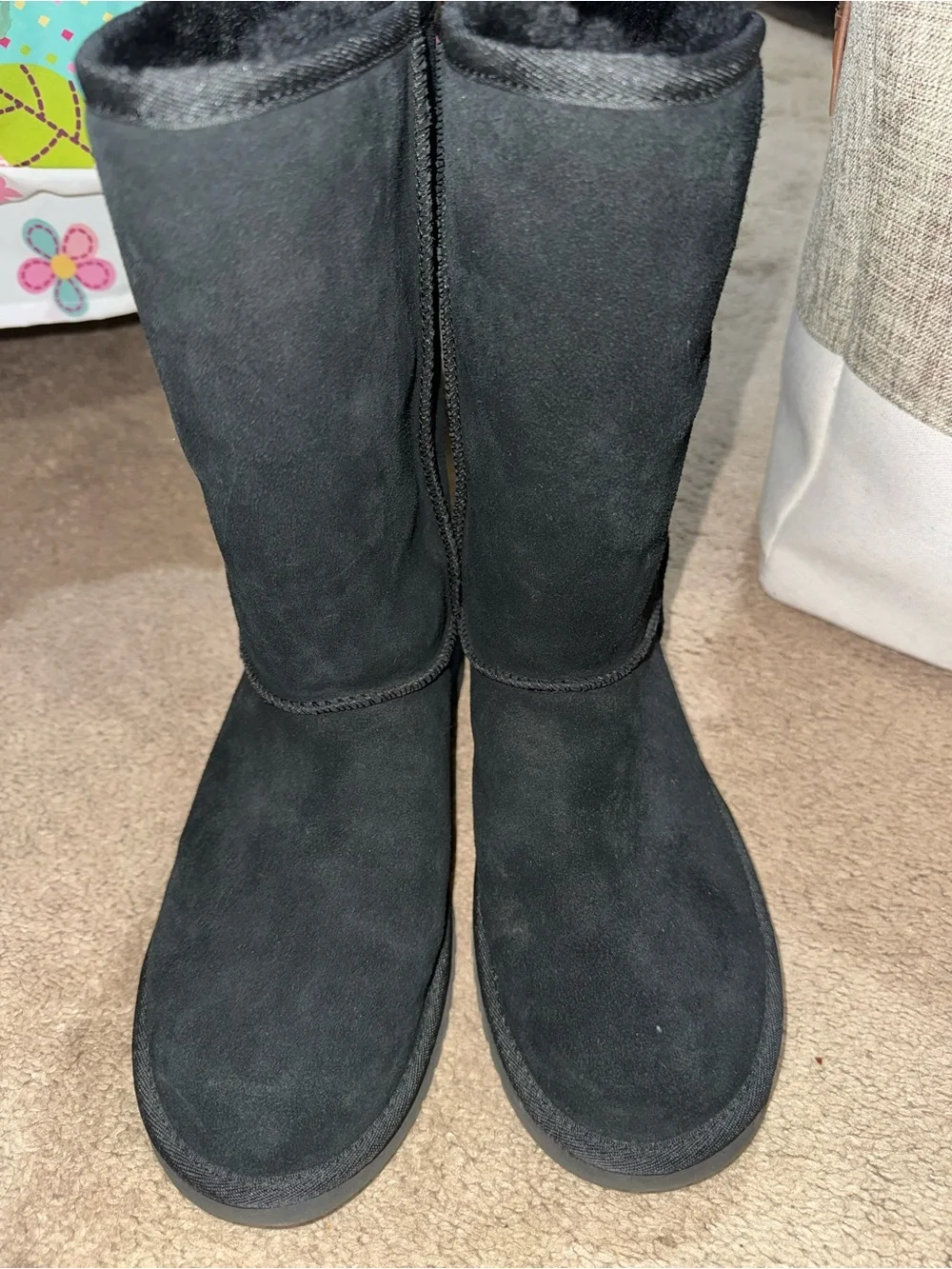 Koolaburra Black Tall Winter Rain Boots